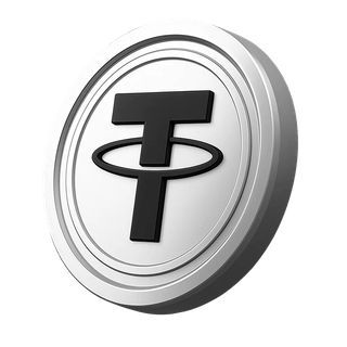 Moneta kryptowaluty Tether USDT umieszczona w części poświęconej budowaniu zaufania wśród inwestorów
